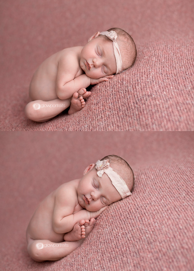 newborn taco pose
