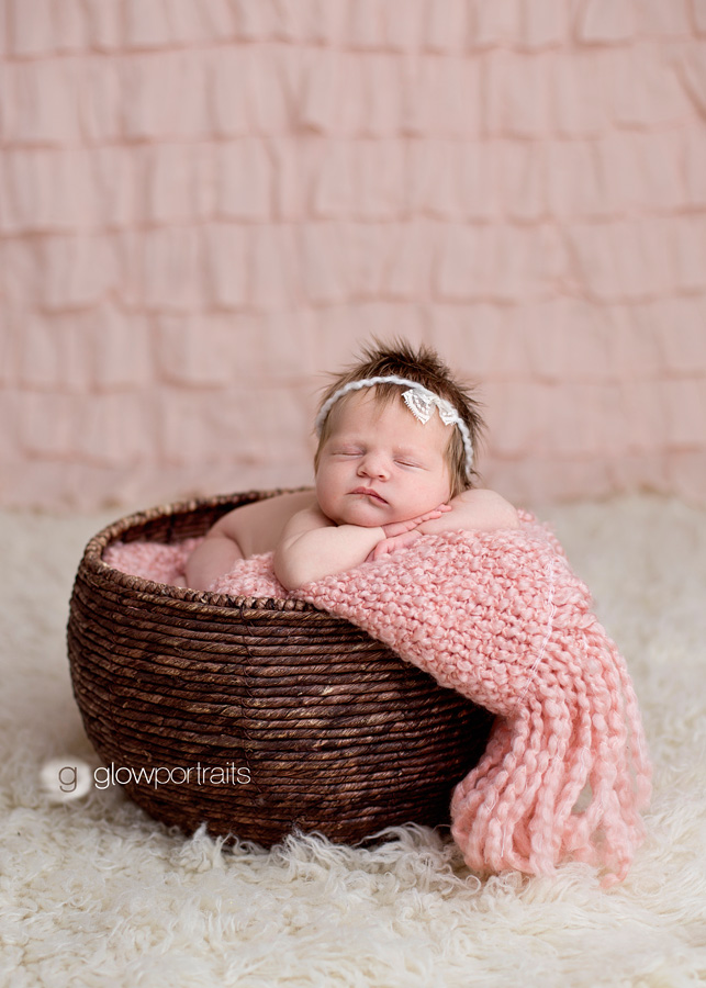 fort st john baby photographer newborn baby in basket