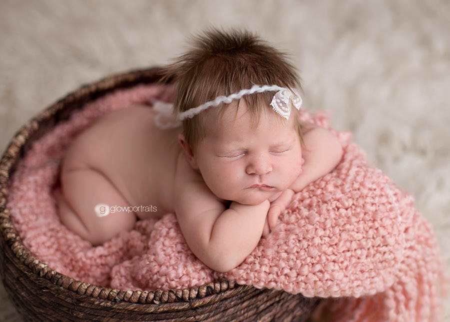 fort st john photographer newborn baby in basket from above