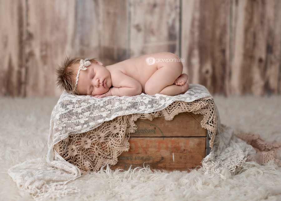 newborn photography fort st john baby on box