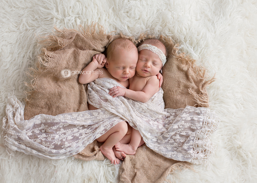 twin pose on fur above