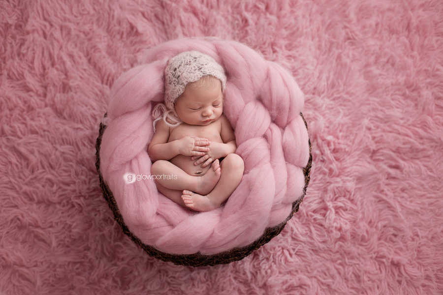 fort st john newborn photographer newborn baby girl on fur