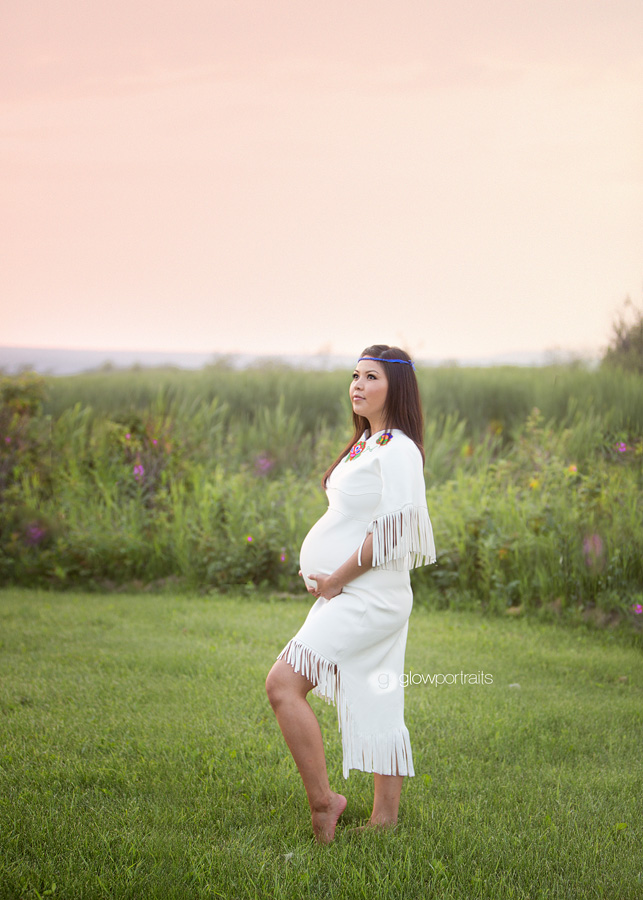 fort nelson maternity photographer native dress maternity session