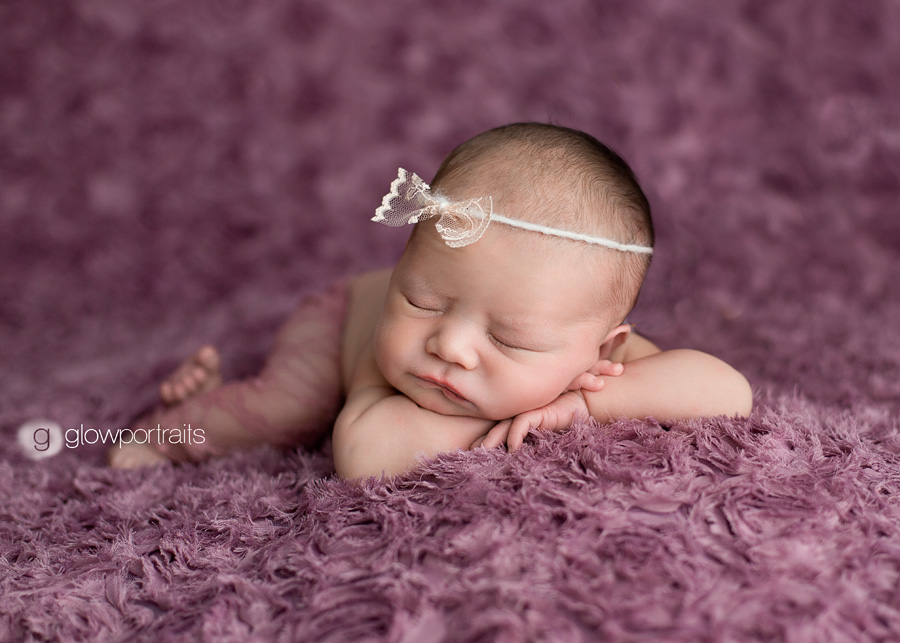 grande prairie newborn photographer beanbag newborn pose