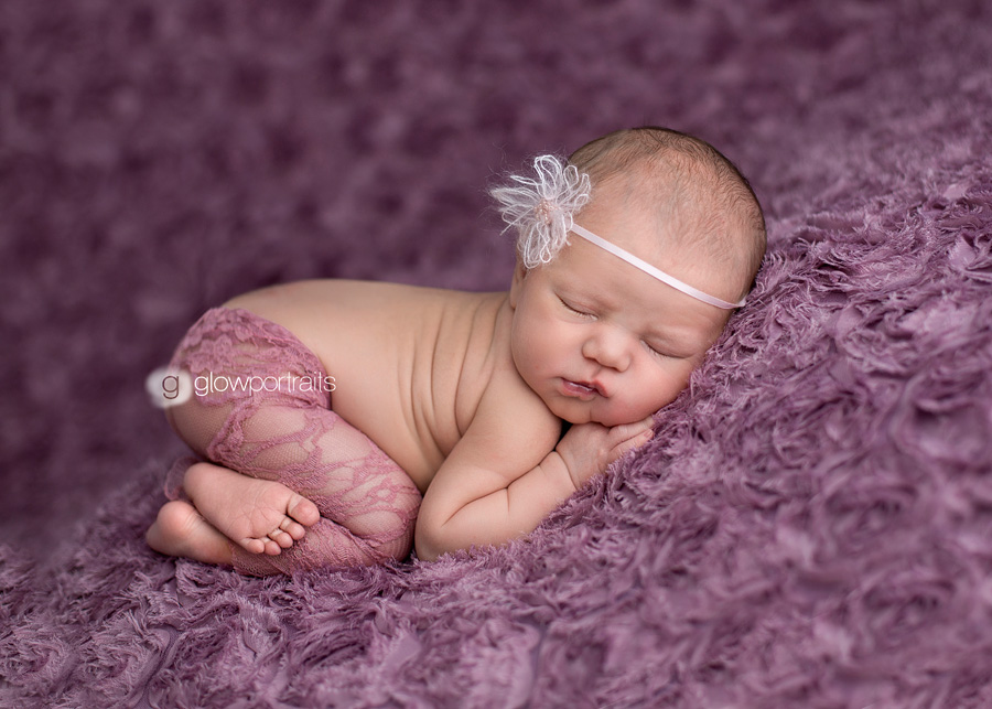 dawson creek, bc newborn photographer newborn girl bum up with lace leggings