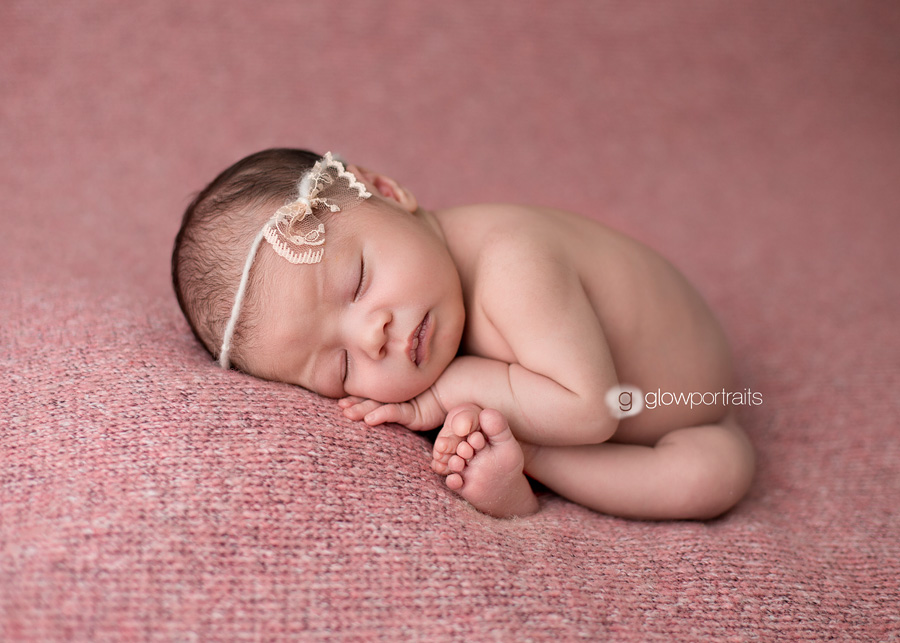 fort st john, bc newborn photographer beanbag taco pose