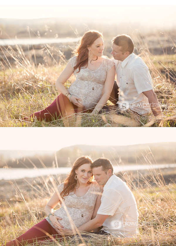 maternity pose outdoor with husband