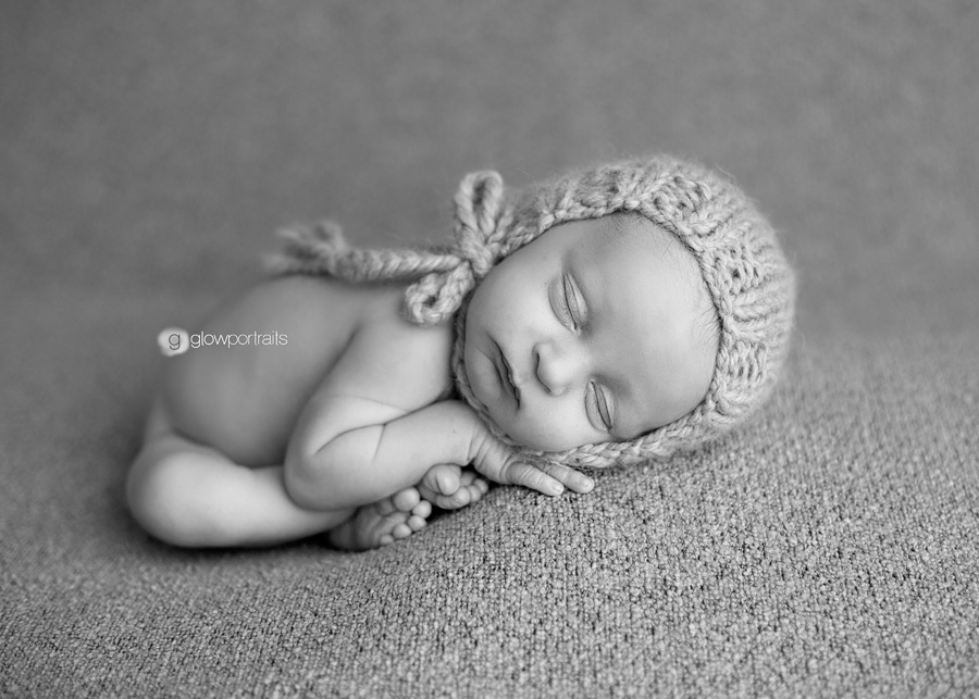fort st john bc newborn photographer newborn taco pose on beanbag