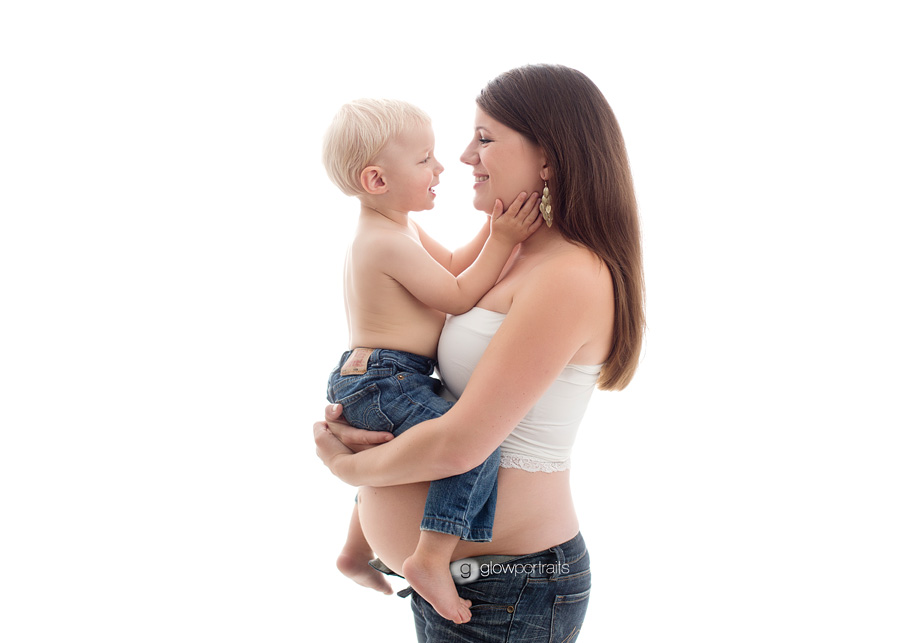 fort st john maternity photographer mom holding son maternity session