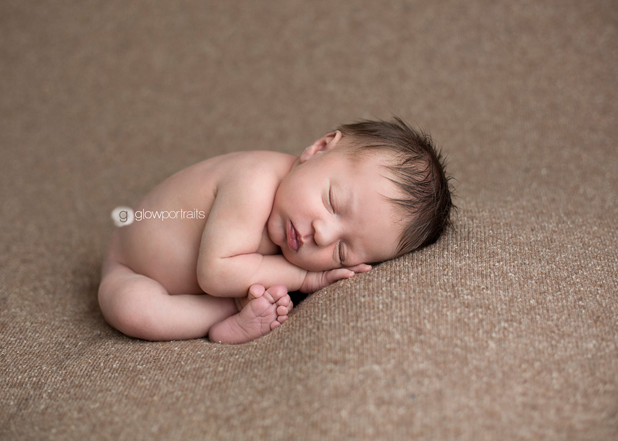 taco pose newborn on beanbag