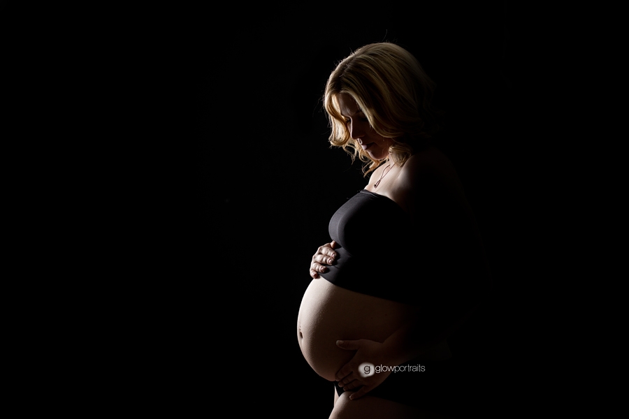 black silhouette maternity 