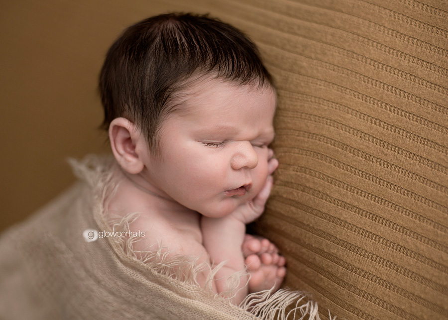 british columbia newborn photographer beanbag pose for newborn
