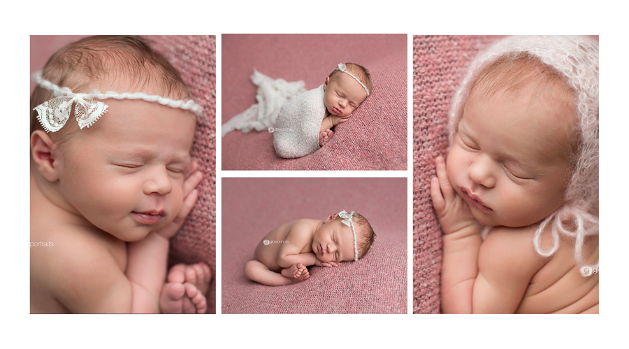 newborn baby posing