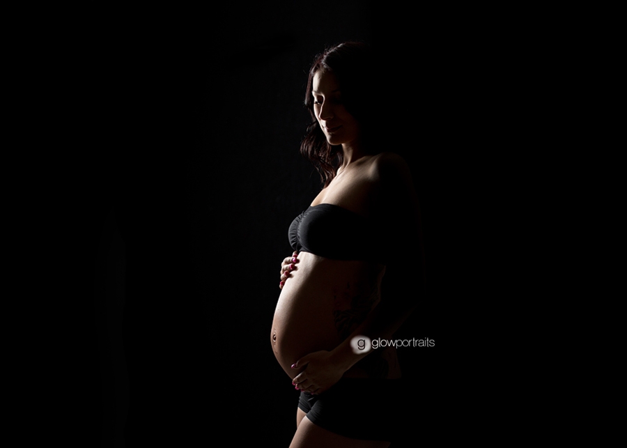 black silhouette maternity