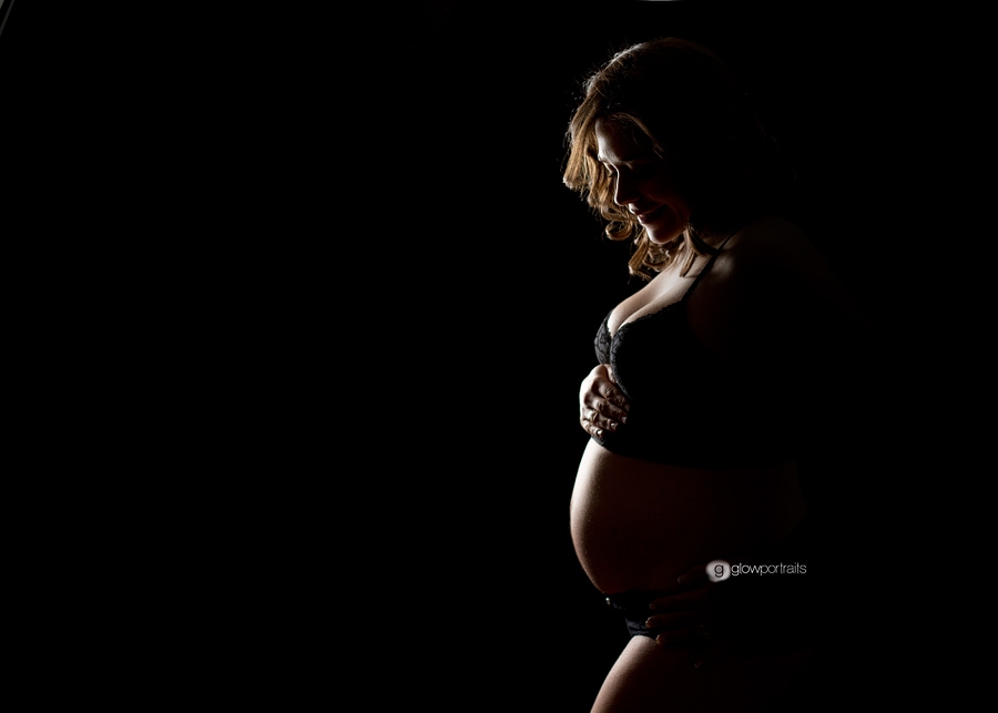 black silhouette maternity image