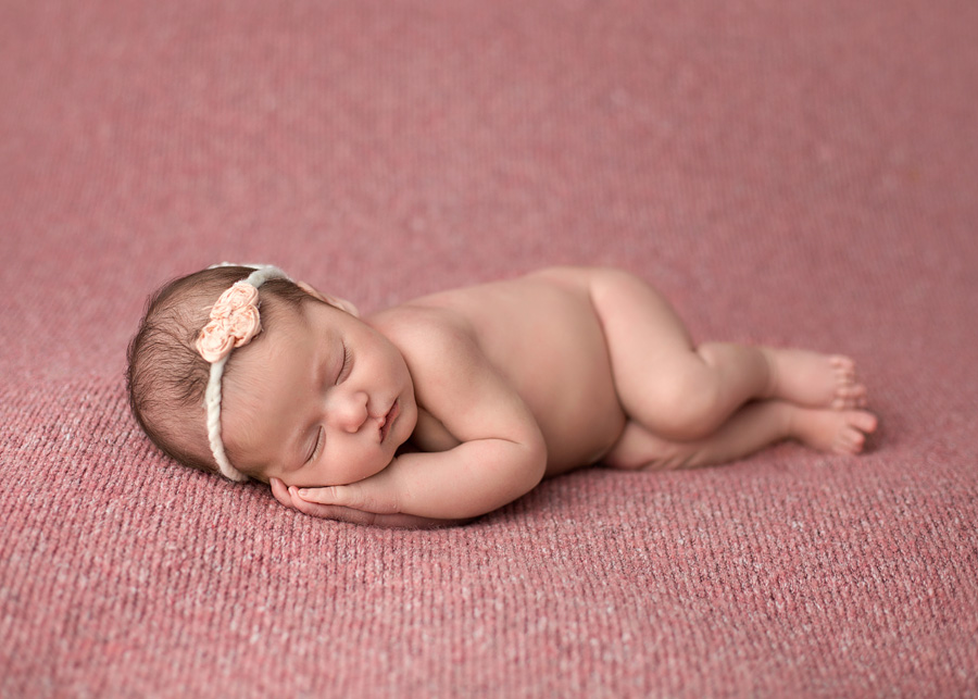 lying side praying newborn pose