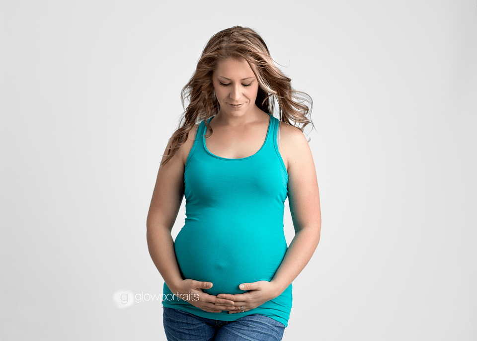 pregnant mom wearing tanktop