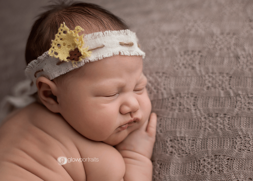 close up of squishy newborn