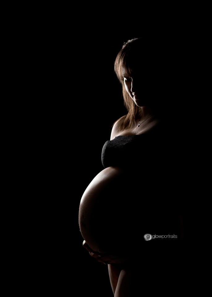 black silhouette maternity image